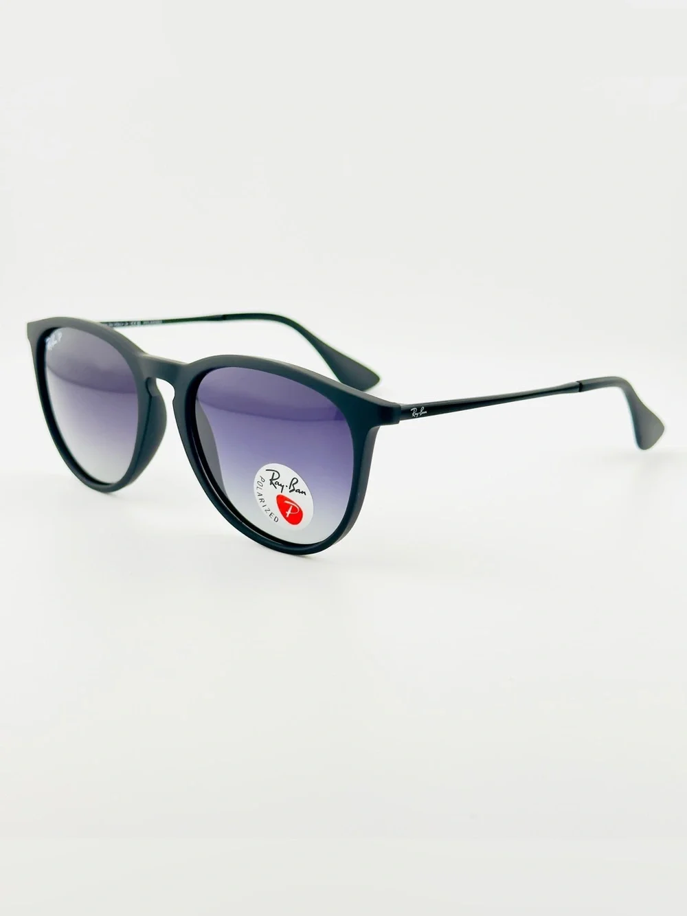 Ray-Ban Erika Women Sunglasses RB4171 Matte black Frame Gradient Gray Lenses